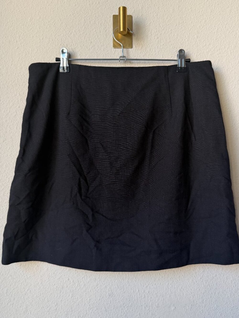 Sézane Laure Wool Mini Skirt in Black NWT Size US 10 - Picture 3 of 5